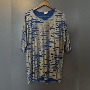 ASOS Metallic Oversized Edgy Glam Tunic Mini Dress EUC Size 10